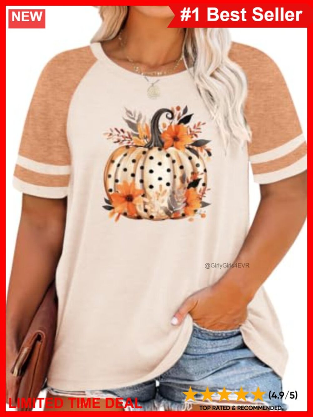 Plus Size Halloween Pumpkin Print Short Sleeve Fall Tee Thanksgiving Casual Top